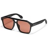 image:imageQUAY  Mens Sunglasses Oversized Aviator Shades UV Protected LensesBlackApricot Polarized