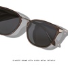 image:imageQUAY  Mens Sunglasses Oversized Rounded Shades UV Protected Lenses Weekender Matte BlackBlack PolarizedBlack