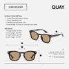 image:imageQUAY  Mens Sunglasses Oversized Rounded Shades UV Protected Lenses Weekender Matte BlackBlack PolarizedBlackTan
