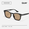 image:imageQUAY  Mens Sunglasses Oversized Rounded Shades UV Protected Lenses Weekender Matte BlackBlack PolarizedBlackTan
