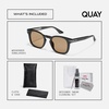 image:imageQUAY  Mens Sunglasses Oversized Rounded Shades UV Protected Lenses Weekender Matte BlackBlack PolarizedBlackTan