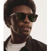 image:imageQUAY  Mens Sunglasses Oversized Rounded Shades UV Protected Lenses Weekender Matte BlackBlack PolarizedDark TortGreen