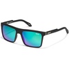 image:imageQUAY  Mens Sunglasses Oversized Square Shades UV Protected LensesMatte BlackNavy Polarized