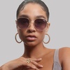 image:imageQUAY  Sunglasses for Men amp Women Medium Round Shades UV Protected Lenses Big TimeBrushed Gold