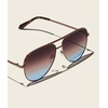 image:imageQUAY  Sunglasses for Men amp Women Round Lenses with UV Protection High Key Extra Large ChocolateBrown Blue