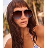 image:imageQUAY  Sunglasses for Men amp Women Round Lenses with UV Protection High Key Extra Large ChocolateBrown Blue