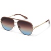 image:imageQUAY  Sunglasses for Men amp Women Round Lenses with UV Protection High Key Twist DoeBrown Blue