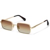 image:imageQUAY  Sunglasses for Men amp Women Square Lenses with UV ProtectionGoldSepia