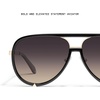 image:imageQUAY  Womens Aviator Sunglasses Oversized Shades with UV Protected Lenses High ProfileBlack GoldSmoke Taupe Polarized