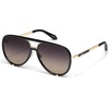 image:imageQUAY  Womens Aviator Sunglasses Oversized Shades with UV Protected Lenses High ProfileBlack GoldSmoke Taupe Polarized