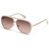 image:imageQUAY  Womens Aviator Sunglasses Oversized Shades with UV Protected Lenses High ProfileBone FawnBrown Fawn