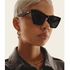 image:imageQUAY  Womens Sunglasses Oversized Cat Eye Shades UV Protected LensesBlack Polarized