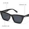 image:imageQUAY  Womens Sunglasses Oversized Cat Eye Shades UV Protected LensesBlack Polarized