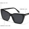 image:imageQUAY  Womens Sunglasses Oversized Cat Eye Shades UV Protected LensesBlack Polarized