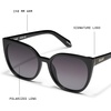 image:imageQUAY  Womens Sunglasses Oversized Cat Eye Shades UV Protected LensesBlackSmoke Polarized