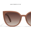 image:imageQUAY  Womens Sunglasses Oversized Cat Eye Shades UV Protected LensesDoeBrown