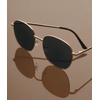 image:imageQUAY  Womens Sunglasses Oversized Round Shades UV Protected LensesGoldSmoke Polarized