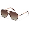 image:imageQUAY  Womens Sunglasses Polarized Aviator Lenses with UV Protection Oversized Sunglasses High Profile Brown Tortoise