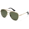 image:imageQUAY  Womens Sunglasses Square Lenses with UV Protection Oversized Sunglasses Ever AfterBrushed GoldGreen Polarized