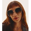 image:imageQUAY  Womens Sunglasses Square Lenses with UV Protection Oversized Sunglasses Ever AfterGoldBrown