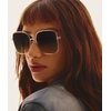 image:imageQUAY  Womens Sunglasses Square Lenses with UV Protection Oversized Sunglasses Ever AfterGoldBrown