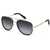 image:imageQUAY All In Aviator Sunglasses for Men and Women Oversized metal frame with UV Protection Unisex Trendy SunglassesShiny Black GoldSmoke Fade