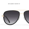 image:imageQUAY All In Aviator Sunglasses for Men and Women Oversized metal frame with UV Protection Unisex Trendy SunglassesShiny Black GoldSmoke Fade