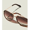 image:imageQUAY All In Aviator Sunglasses for Men and Women Oversized metal frame with UV Protection Unisex Trendy SunglassesTortoiseBrown Fade