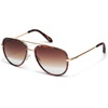 image:imageQUAY All In Aviator Sunglasses for Men and Women Oversized metal frame with UV Protection Unisex Trendy SunglassesTortoiseBrown Fade