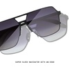 image:imageQUAY Backstage Pass Square Aviator Sunglasses Oversized Sunglasses for MenBlackSmoke