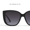 image:imageQUAY Ever After Oversized Sunglasses Cat Eye Sunglasses With UV Protected Lenses Designer Shades For WomenMatte BlackSmoke Polarized
