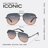 image:imageQUAY High Key Extra Large Polarized Unisex Aviator Sunglasses UV Protection Oversized Accessories for On The Go LifestyleBlack SmokeCoral