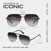 image:imageQUAY High Key Extra Large Polarized Unisex Aviator Sunglasses UV Protection Oversized Accessories for On The Go LifestyleBlackFade Polarized