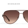 image:imageQUAY High Key Twist Non Polarized Unisex Aviator Sunglasses UV Protection Fashion Accessories for On The Go LifestyleChocolateBrown Fawn