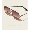 image:imageQUAY High Key Twist Non Polarized Unisex Aviator Sunglasses UV Protection Fashion Accessories for On The Go LifestyleChocolateBrown Fawn