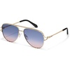 image:imageQUAY High Key Twist Non Polarized Unisex Aviator Sunglasses UV Protection Fashion Accessories for On The Go LifestyleGoldBlue Rose