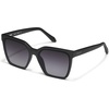 image:imageQUAY Level Up Sunglasses Oversized Womens Square Sunglasses with UV Protected Lenses Statement Designer ShadesBlackSmoke Polarized