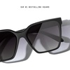 image:imageQUAY Level Up Sunglasses Oversized Womens Square Sunglasses with UV Protected Lenses Statement Designer ShadesBlackSmoke Polarized