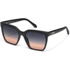 image:imageQUAY Level Up Sunglasses Oversized Womens Square Sunglasses with UV Protected Lenses Statement Designer ShadesMatte BlackBlack Coral