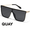image:imageQUAY Nightfall Remixed Oversized Shield Sunglasses for Men amp Women Square Glasses with UVProtected Lenses for Daily UseBlackBlack Polarized