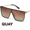 image:imageQUAY Nightfall Remixed Oversized Shield Sunglasses for Men amp Women Square Glasses with UVProtected Lenses for Daily UseDark TortChocolate Paprika