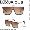 image:imageQUAY Nightfall Remixed Oversized Shield Sunglasses for Men amp Women Square Glasses with UVProtected Lenses for Daily UseDark TortChocolate Paprika