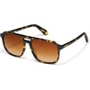 image:imageQUAY On the Fly Polarized Unisex Aviator Sunglasses UV Protection Oversized Fashion Accessories for On The Go LifestyleShiny Yellow Tortoise