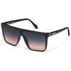 image:imageQUAY Oversized Nightfall Medium NonPolarized Shield Sunglasses for Men amp Women Unisex Shades with UVProtected LensesBlackBlack Coral
