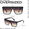 image:imageQUAY Oversized Nightfall Medium NonPolarized Shield Sunglasses for Men amp Women Unisex Shades with UVProtected LensesBlackDusk Poppy