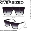 image:imageQUAY Oversized Nightfall Medium NonPolarized Shield Sunglasses for Men amp Women Unisex Shades with UVProtected LensesBlackFade