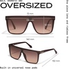 image:imageQUAY Oversized Nightfall Medium NonPolarized Shield Sunglasses for Men amp Women Unisex Shades with UVProtected LensesEspressoBrown Fawn