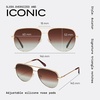 image:imageQUAY Polarized Unisex Aviator Sunglasses UV Protection Oversized Fashion Accessories for On The Go LifestyleGoldBrown Fade Polarized