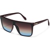 image:imageQUAY Unisex Nightfall Shield SunglassesChocolateBrown Blue