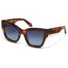 image:imageQUAY Womens By The Way Oversized Square SunglassesBrown TortNavy to Blue Gradient